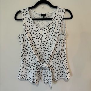 Talbots | Black & White Pattern Top | Size Small Petite